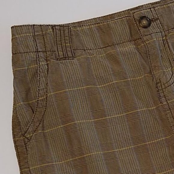 Gap Plaid Four Pockets Knit 90s Retro Casual Button Zip Mini Skirt Size 2 - Picture 3 of 8